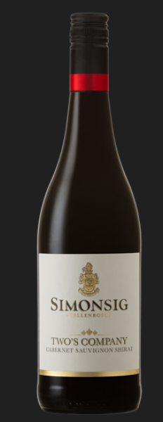 Simonsig Wines (Pty) Ltd Two`s Company Cabernet Sauvignon Shiraz 